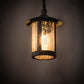 Meyda Lighting Fulton 6" Verdigris Winter Pine Pendant Light With Clear Seeded Shade Glass