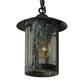 Meyda Lighting Fulton 6" Verdigris Winter Pine Pendant Light With Clear Seeded Shade Glass
