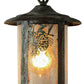 Meyda Lighting Fulton 6" Verdigris Winter Pine Pendant Light With Clear Seeded Shade Glass