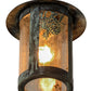 Meyda Lighting Fulton 6" Verdigris Winter Pine Pendant Light With Clear Seeded Shade Glass