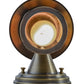Meyda Lighting Fulton 7" Antique Brass Winter Pine Solid Mount Wall Sconce With Beige Iridescent Shade Glass