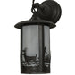 Meyda Lighting Fulton 7" Craftsman Brown Deer Creek Hanging Wall Sconce With White Art Shade Glass