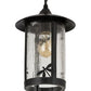 Meyda Lighting Fulton 8" 1-Light Craftsman Brown Dragonfly Pendant Light With Clear Seeded Shade Glass
