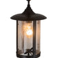 Meyda Lighting Fulton 8" 1-Light Craftsman Brown Dragonfly Pendant Light With Clear Seeded Shade Glass