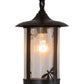 Meyda Lighting Fulton 8" 1-Light Craftsman Brown Dragonfly Pendant Light With Clear Seeded Shade Glass