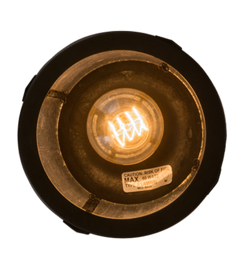 Meyda Lighting Fulton 8" 1-Light Craftsman Brown Dragonfly Pendant Light With Clear Seeded Shade Glass