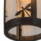 Meyda Lighting Fulton 8" 1-Light Craftsman Brown Dragonfly Pendant Light With Clear Seeded Shade Glass