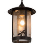 Meyda Lighting Fulton 8" 1-Light Craftsman Brown Dragonfly Pendant Light With Clear Seeded Shade Glass