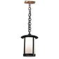 Meyda Lighting Fulton 8" 2-Light Craftsman Brown Pendant Light With White Shade Glass