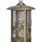 Meyda Lighting Fulton 8" Antique Brass Song Bird Frame With Clear Seeded Shade Glass