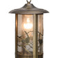 Meyda Lighting Fulton 8" Antique Brass Song Bird Frame With Clear Seeded Shade Glass