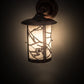 Meyda Lighting Fulton 8" Antique Copper Alpine Solid Mount Wall Sconce With White Shade Glass