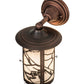 Meyda Lighting Fulton 8" Antique Copper Alpine Solid Mount Wall Sconce With White Shade Glass