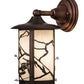 Meyda Lighting Fulton 8" Antique Copper Alpine Solid Mount Wall Sconce With White Shade Glass