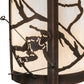 Meyda Lighting Fulton 8" Antique Copper Alpine Solid Mount Wall Sconce With White Shade Glass