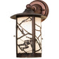 Meyda Lighting Fulton 8" Antique Copper Alpine Solid Mount Wall Sconce With White Shade Glass