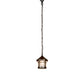 Meyda Lighting Fulton 8" Black On Brass Mini Pendant Light With Clear Seeded Shade Glass