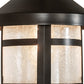 Meyda Lighting Fulton 8" Black On Brass Mini Pendant Light With Clear Seeded Shade Glass