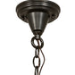 Meyda Lighting Fulton 8" Black On Brass Mini Pendant Light With Clear Seeded Shade Glass