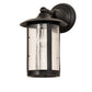 Meyda Lighting Fulton 8" Brown Wall Sconce With Clear Seeded Shade Glass