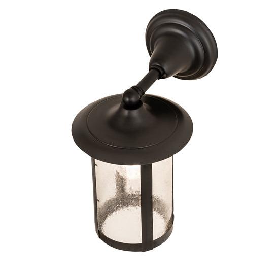 Meyda Lighting Fulton 8" Brown Wall Sconce With Clear Seeded Shade Glass