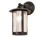 Meyda Lighting Fulton 8" Brown Wall Sconce With Clear Seeded Shade Glass