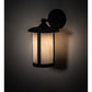 Meyda Lighting Fulton 8" Brown Wall Sconce With White Opal Shade Glass