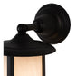 Meyda Lighting Fulton 8" Brown Wall Sconce With White Opal Shade Glass