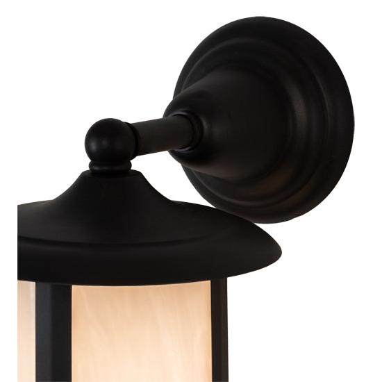 Meyda Lighting Fulton 8" Brown Wall Sconce With White Opal Shade Glass