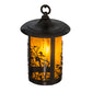 Meyda Lighting Fulton 8" Craftsman Brown Apple Branch Mini Pendant Light With Honey Art Shade Glass