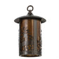 Meyda Lighting Fulton 8" Craftsman Brown Apple Branch Mini Pendant Light With Honey Art Shade Glass