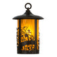 Meyda Lighting Fulton 8" Craftsman Brown Apple Branch Mini Pendant Light With Honey Art Shade Glass