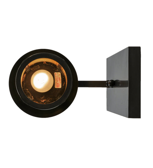 Meyda Lighting Fulton 8" Craftsman Brown Deer Creek Solid Mount Wall Sconce With Beige Iridescent Shade Glass
