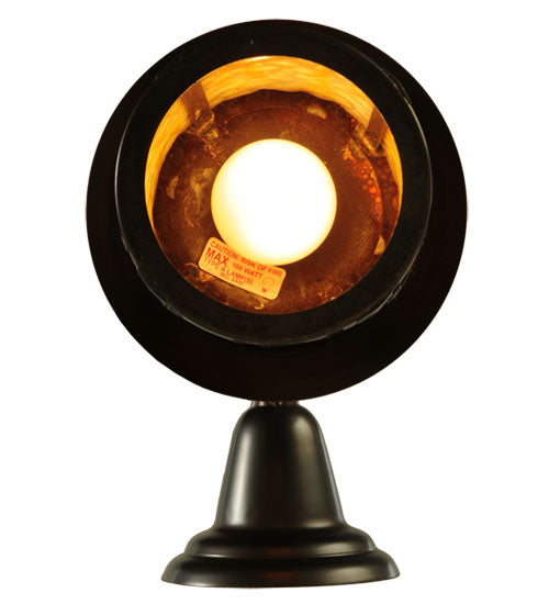 Meyda Lighting Fulton 8" Craftsman Brown Elk Hanging Wall Sconce With Beige Art Shade Glass