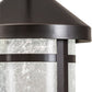 Meyda Lighting Fulton 8" Craftsman Brown Lantern Mini Pendant Light With Clear Seeded Shade Glass