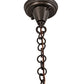 Meyda Lighting Fulton 8" Craftsman Brown Lantern Mini Pendant Light With Clear Seeded Shade Glass