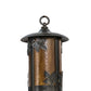 Meyda Lighting Fulton 8" Craftsman Brown Maple Leaf Pendant Light With Honey Art Shade Glass