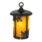 Meyda Lighting Fulton 8" Craftsman Brown Maple Leaf Pendant Light With Honey Art Shade Glass