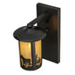 Meyda Lighting Fulton 8" Craftsman Brown Moose Creek Solid Mount Wall Sconce With Beige Iridescent Shade Glass