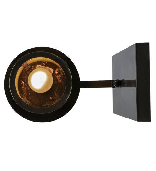 Meyda Lighting Fulton 8" Craftsman Brown Moose Creek Solid Mount Wall Sconce With Beige Iridescent Shade Glass