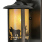 Meyda Lighting Fulton 8" Craftsman Brown Moose Creek Solid Mount Wall Sconce With Beige Iridescent Shade Glass