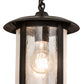 Meyda Lighting Fulton 8" Craftsman Brown Prime Pendant Light With Clear Seeded Shade Glass