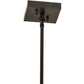Meyda Lighting Fulton 8" Craftsman Brown Prime Pendant Light With Clear Seeded Shade Glass