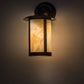 Meyda Lighting Fulton 8" Craftsman Brown Prime Solid Mount Wall Sconce With Beige Iridescent Shade Glass