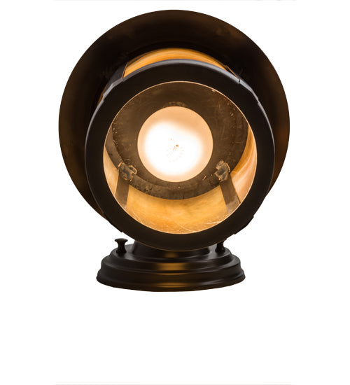Meyda Lighting Fulton 8" Craftsman Brown Prime Solid Mount Wall Sconce With Beige Iridescent Shade Glass