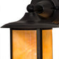 Meyda Lighting Fulton 8" Craftsman Brown Prime Solid Mount Wall Sconce With Beige Iridescent Shade Glass