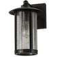 Meyda Lighting Fulton 8" Craftsman Brown Prime Solid Mount Wall Sconce With Clear Seeded Shade Glass