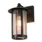 Meyda Lighting Fulton 8" Craftsman Brown Prime Solid Mount Wall Sconce With Clear Seeded Shade Glass