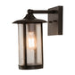 Meyda Lighting Fulton 8" Craftsman Brown Prime Solid Mount Wall Sconce With Clear Seeded Shade Glass