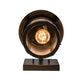 Meyda Lighting Fulton 8" Craftsman Brown Prime Solid Mount Wall Sconce With Clear Seeded Shade Glass